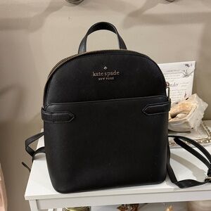 kate spade Black Backpack with Gold Hardware